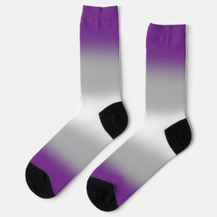 Gradient Greysexual Pride Socks