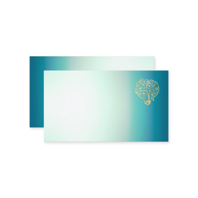 Gradient Heart Business Card (Front/Back In Situ)