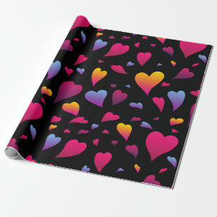 Gradient Hearts Valentine Wrapping Paper