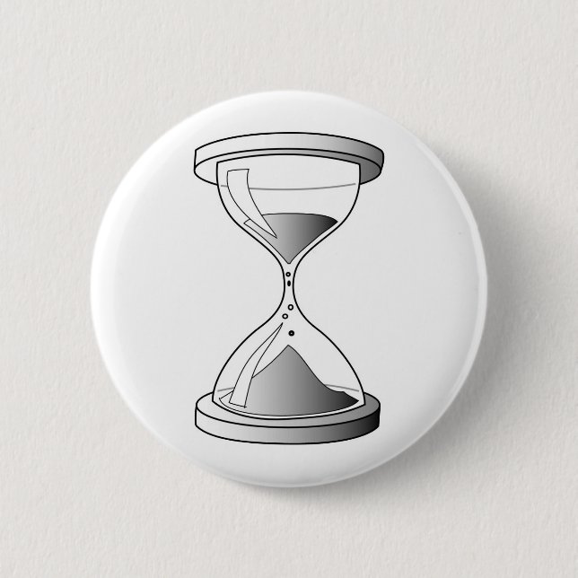 Gradient Hourglass 6 Cm Round Badge (Front)