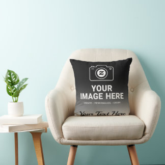 Gradient Image and Text Cushion