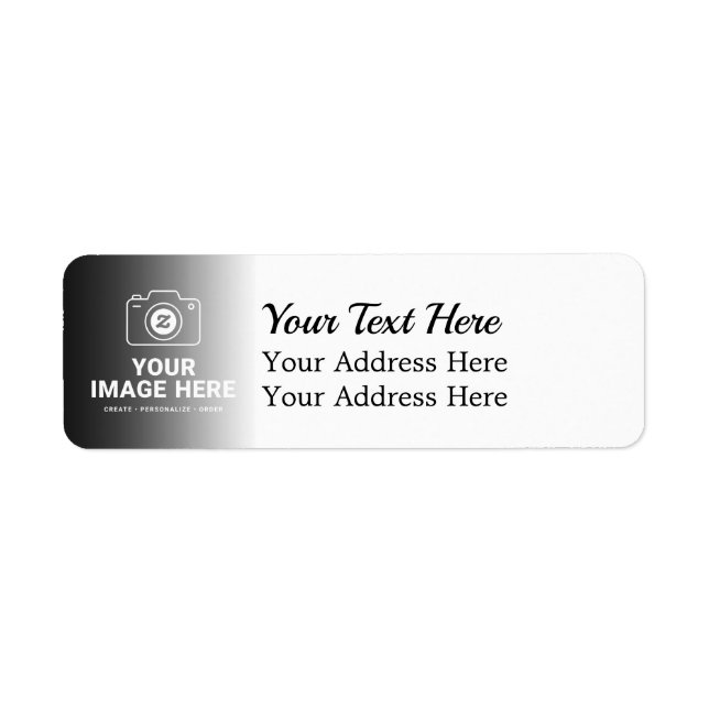 Gradient Image and Text Return Address Label (Front)
