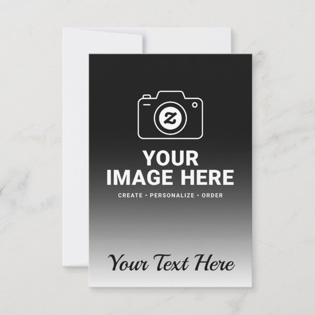 Gradient Image and Text RSVP Card (Front)