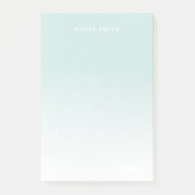 Gradient (Large) - Aqua Post-it Notes (Front)