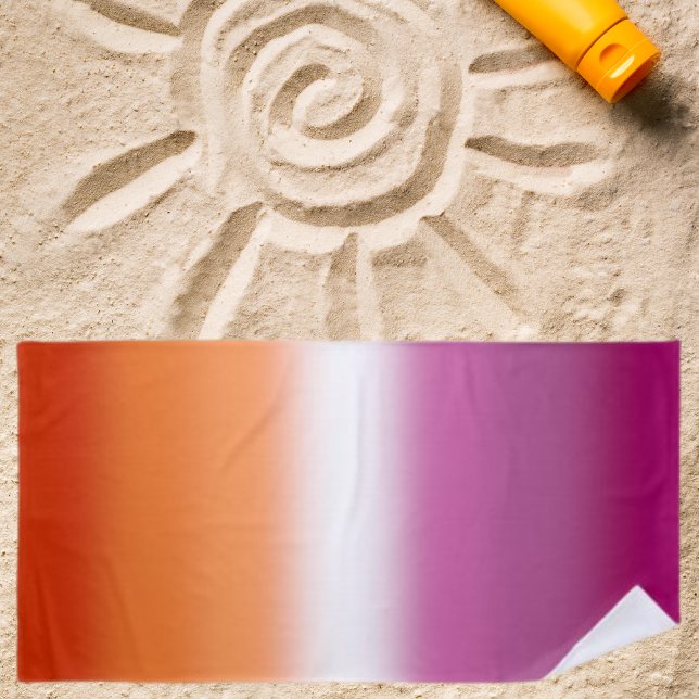 Gradient Lesbian Pride Flag – Lesbian Flag Beach Towel (Creator Uploaded)