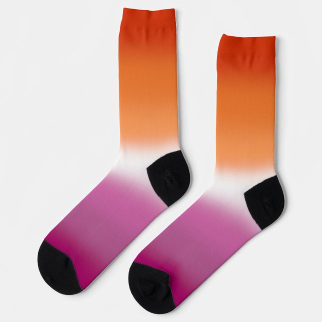 Gradient Lesbian Pride  Socks (Left)