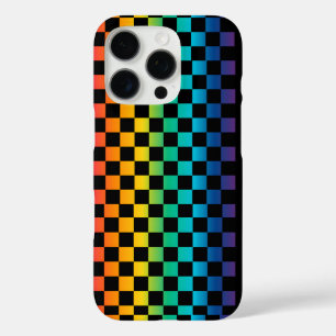 Gradient LGBTQ Chequered Rainbow Pride  iPhone 16 Pro Case