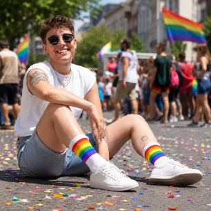 Gradient LGBTQ Rainbow Pride  Socks
