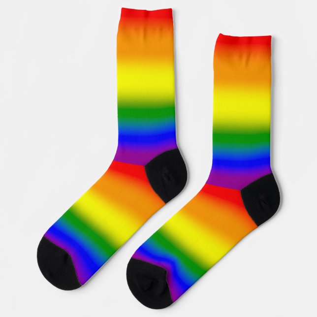 Gradient LGBTQ Rainbow Pride  Socks (Left)