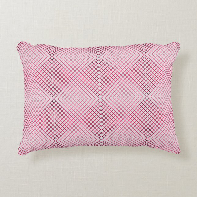 Gradient lines pattern 02 Pink Offwhite BG Decorative Cushion (Front)