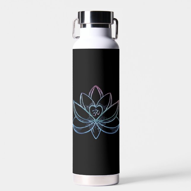 Gradient Lotus  Water Bottle (Front)