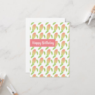 Gradient Mango Tropical Fruit Birthday Card