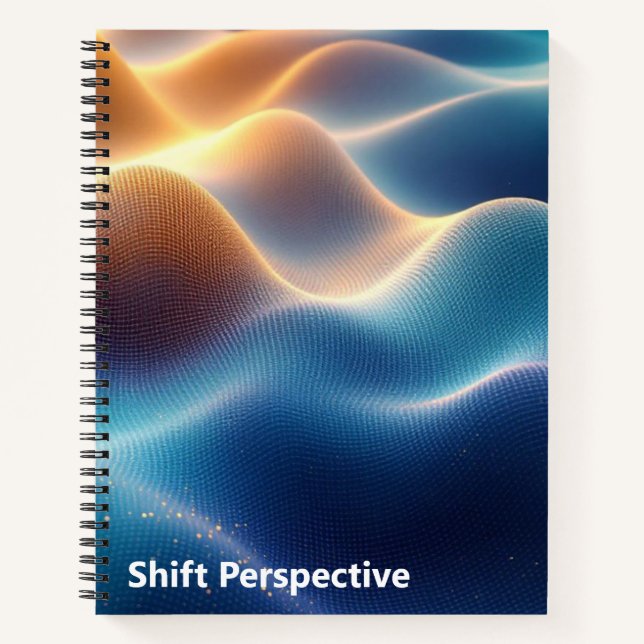 Gradient Mesh 3D Art | Modern Digital Design Notebook (Front)