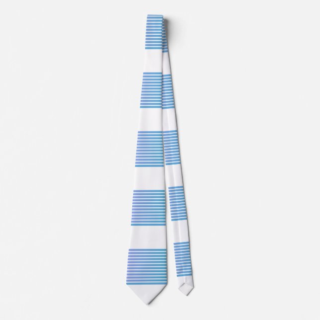 Gradient Multi Blue Stripes Tie (Front)