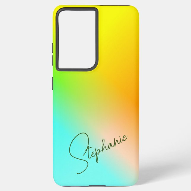 Gradient Multi-Coloured   Samsung Galaxy S21 Ultra Case (Back)