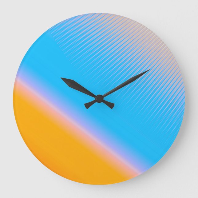 Gradient Mystery: Blurred Abstract Art. Large Clock (Front)