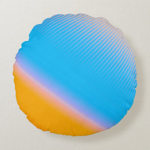 Gradient Mystery: Blurred Abstract Art. Round Cushion