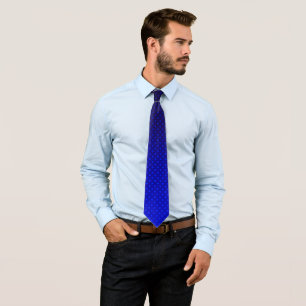 Gradient navy grey polka dots print abstract femin tie