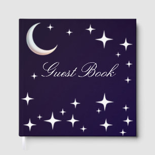 Gradient Night Themed Wedding Guest Book