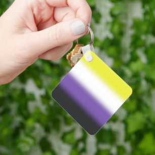 Gradient Nonbinary Pride Flag – Nonbinary Flag Key Ring