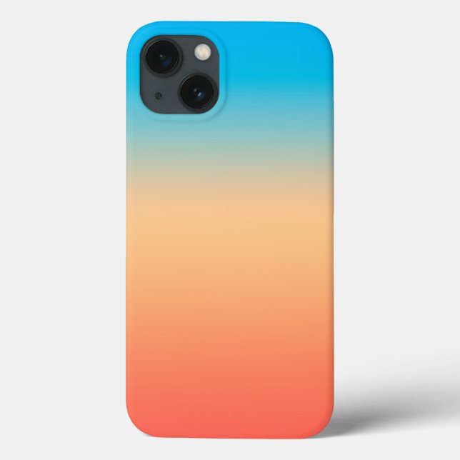 Gradient ombre coral blush beige blue soft Case-Mate iPhone case (Back)