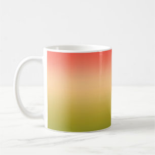 Gradient ombre coral blush beige lime soft blurred coffee mug