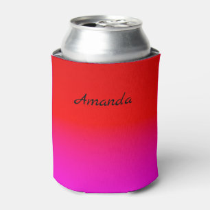 gradient ombre red pink , scarlet , red , pink can cooler
