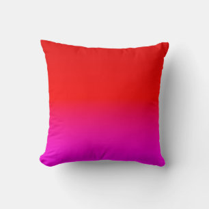 gradient ombre red pink , scarlet , red , pink cushion