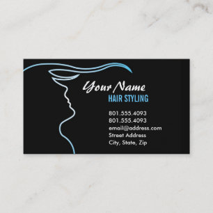 Gradient Outline Hair Stylist Business Card