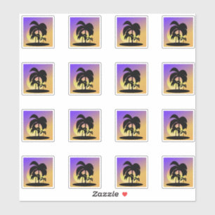 Gradient Palm Trees Sunset Vacation Set