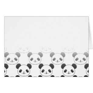 Gradient Panda Bear Pattern
