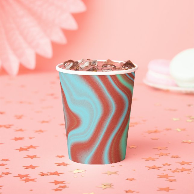 Gradient Pattern Overlay, Abstract, Lines, Grainy Paper Cups (Insitu)