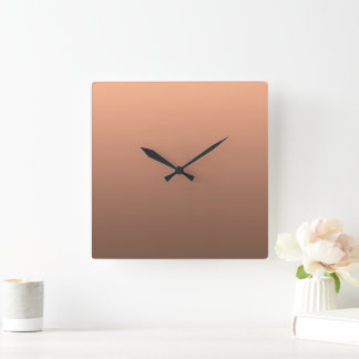 Gradient Peach - deep to light | Seasonal Moods | Square Wall Clock