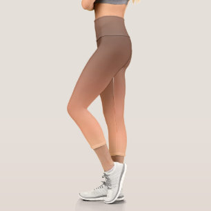 Gradient Peach - light to deep Seasonal Moods Capri Leggings