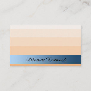 Gradient Peach with Blue Banner Custom Text Business Card
