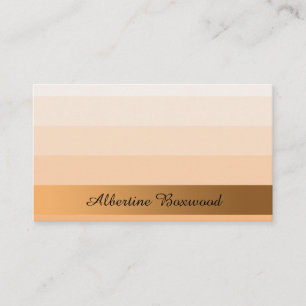 Gradient Peach with Golden Banner Custom Text Business Card