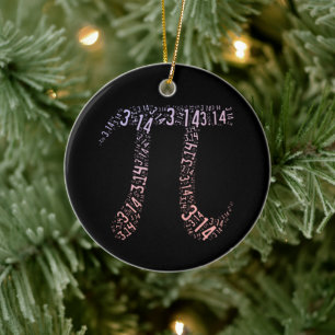 Gradient Pi Symbol Digits Math   Happy Pi day Ceramic Ornament