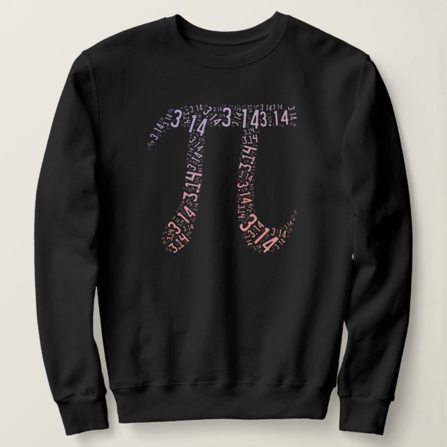 Gradient Pi Symbol Digits Math | Happy Pi day Sweatshirt (Design Front)