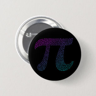 Gradient Pi Symbol Pi day Happy Pi day Math 6 Cm Round Badge