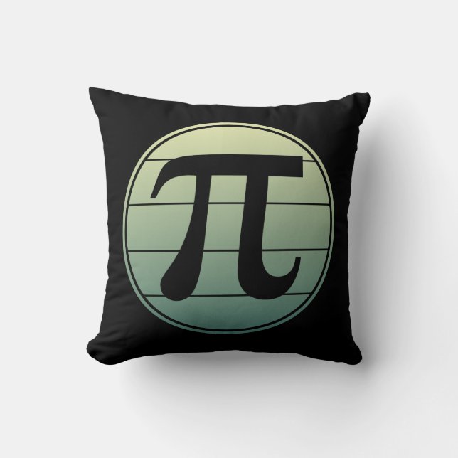 Gradient Pi Symbol Pi day | Happy Pi day Math Cushion (Front)