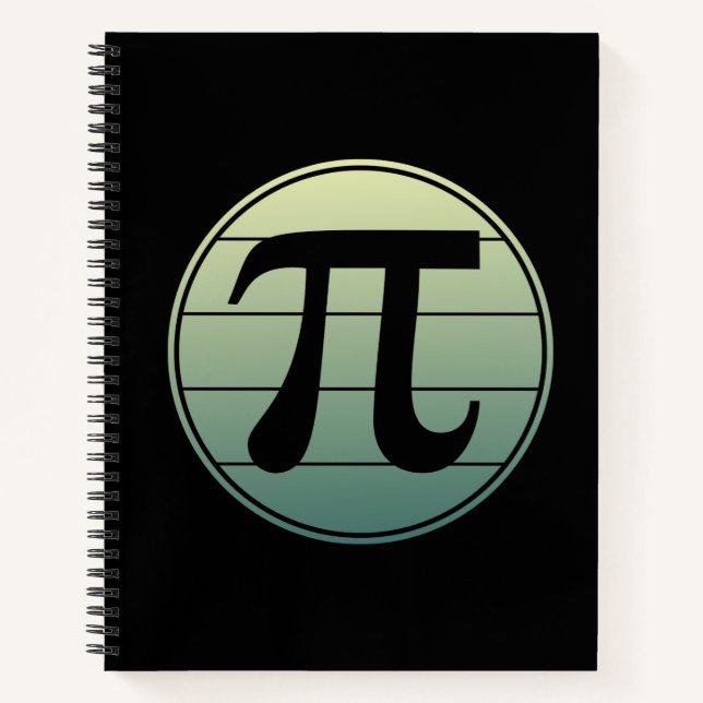 Gradient Pi Symbol Pi day | Happy Pi day Math Notebook (Front)