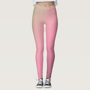 Gradient pink beige soft blur colours blush leggings