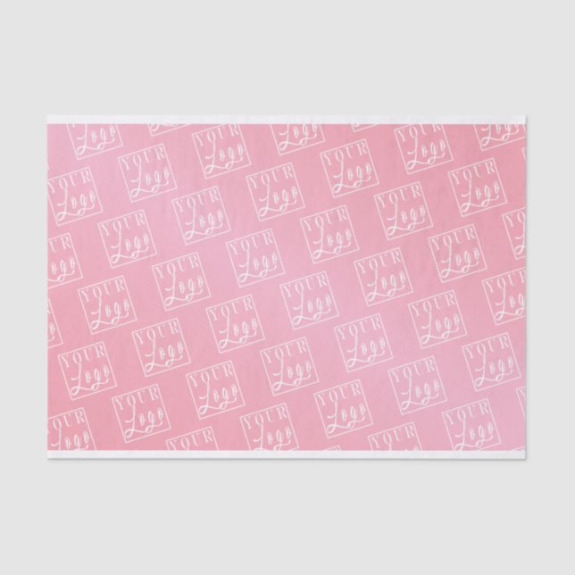 Gradient Pink Custom Logo Tissue Paper (Front)