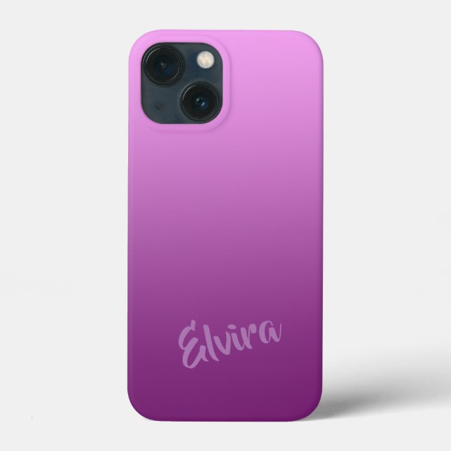 Gradient Pink with Custom Name Case-Mate iPhone Case (Back)
