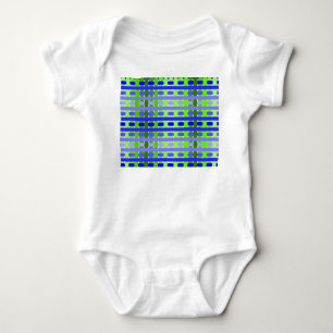 Gradient Plaid blue Baby Bodysuit