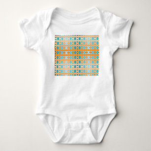 Gradient Plaid Orange  Baby Bodysuit