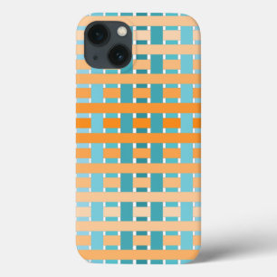 Gradient Plaid Orange iPhone 13 Case