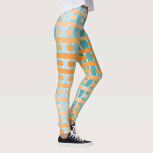 Gradient Plaid Orange Leggings