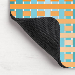Gradient Plaid Orange Mouse Pad