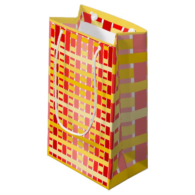 Gradient Plaid  Small Gift Bag (Front Angled)